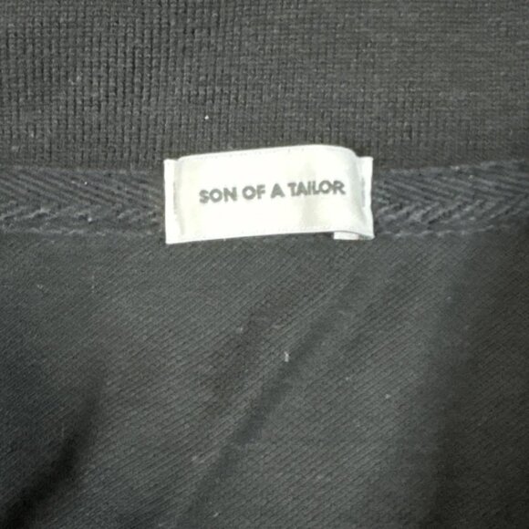 Son of a Tailor Mens Black Supima Cotton Short Sleeve Polo Shirt Size 2XL - Picture 2 of 5